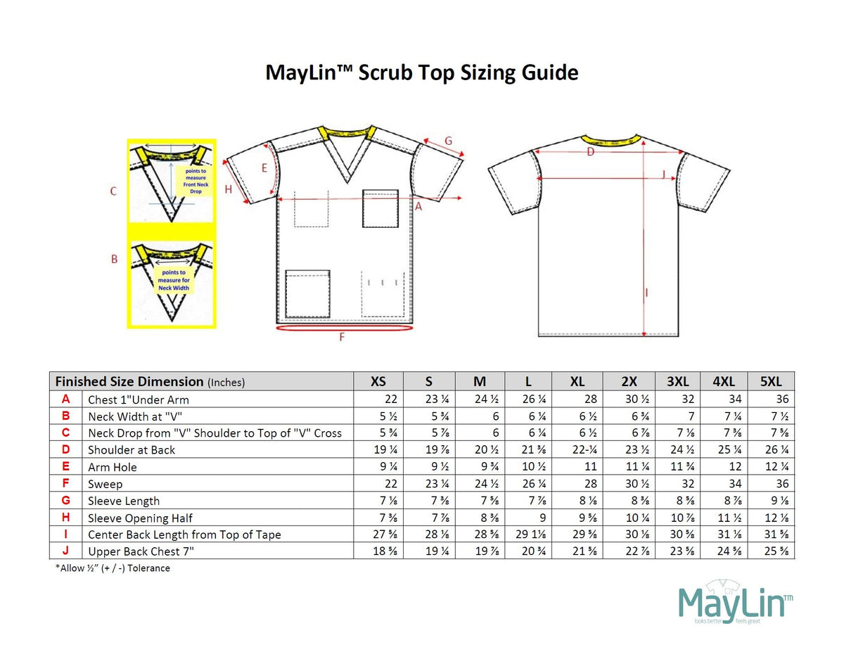 MayLin™ Unisex Scrub Tops