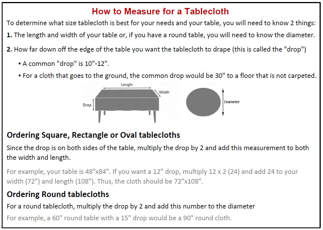 Solid White Tablecloths